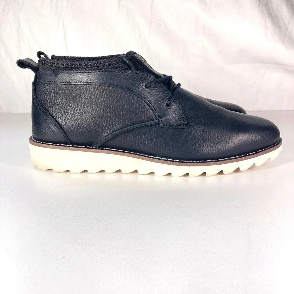 Territory Leather Chukka Sneaker Boots Patton Black White Hybrid Shoe Mens 9.5